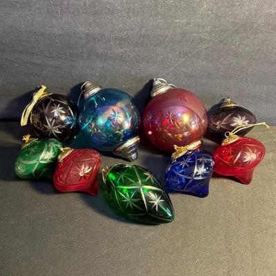 Vintage Cut Glass Ornaments