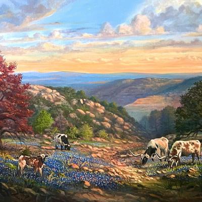 Back Road Blues 30" x 45" Oil on Canvas, Reserve Price $2000