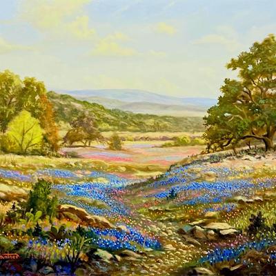 River Bend Blues 16" x 20" Oil On Panel, Reserve Price $640