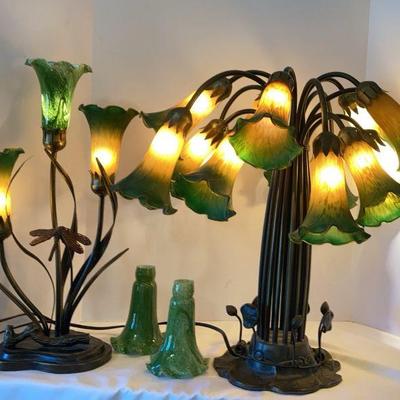 Tiffany-Inspired Lily & Tulip Table Lamps