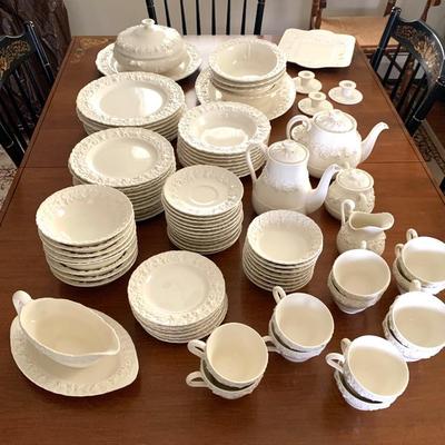 Wedgwood  Cream on Cream Queensware dinnerware set