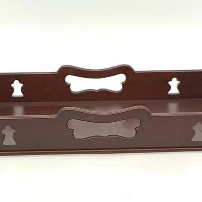 One of three Williamsburg Restoration mahogany trays, 9 1/2 x 16