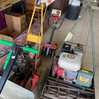 yard tools honda 3.5 power mower, edger, tiller