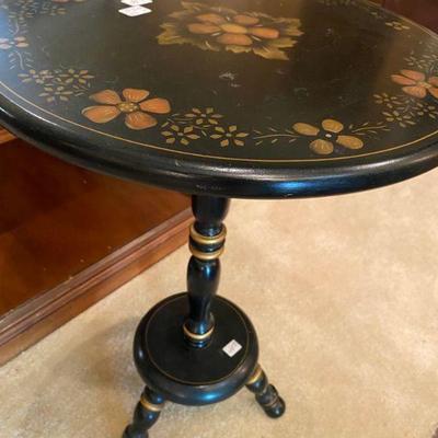 ethan allan stenciled small round table