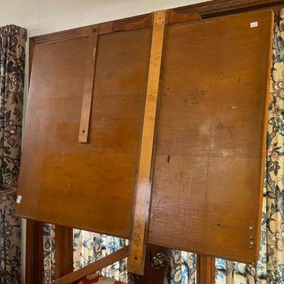 Antique Easel drafting table by H.E. Smith Co Drawing Room Furniture, made in Michigan, T squares