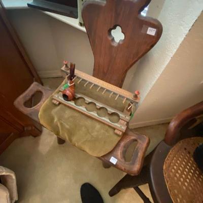 antique birthing chair