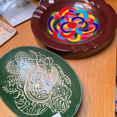 1960s pottery and ashtrays made by cynthia mirick