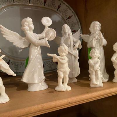 white porcelain angels made in germany dresden