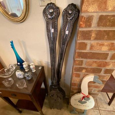 metal spoon and fork 4 feet tall