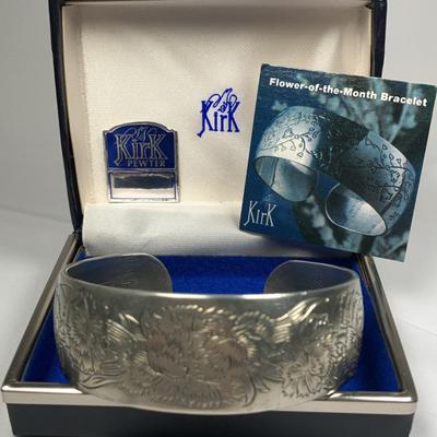 Kirk Pewter Flower-of-the-Month Bracelet