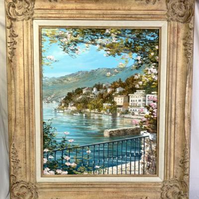 Liliana Frasca "Lake Maggiore" Signed Original  Oil Painting 
