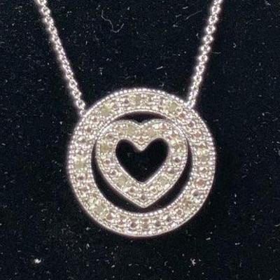 Sterling Silver Heart Necklace - Italy