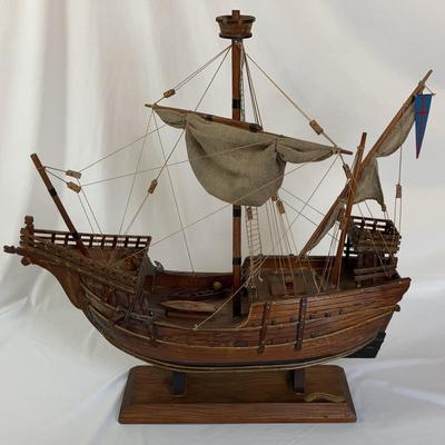 Wooden Catalan Ship Model - made In Spain 