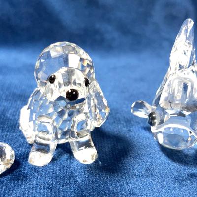Two Swarovski Crystal Figures - Dog & Fish