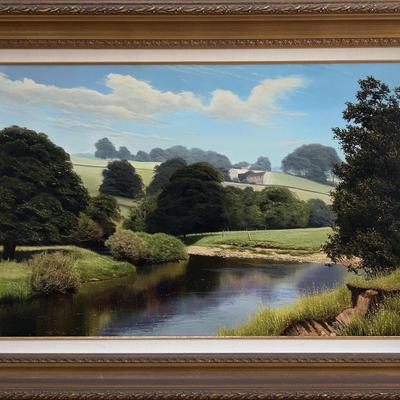 Michael James Smith, "River Wharfe - Yorkshire", Signed Original Oil Painting