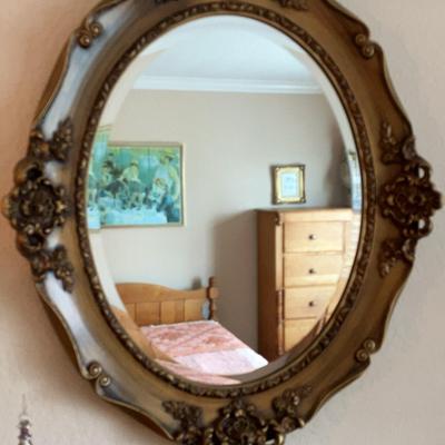 Framed Oval Mirror