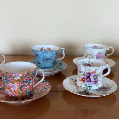 Assorted Tea Cups And Saucers 