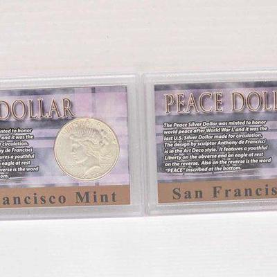 #1300 • (2) 1923 Silver Peac D0llars
