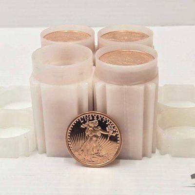 #1510 • (4) Containers filled with 1oz Copper Saint-Gaudens
