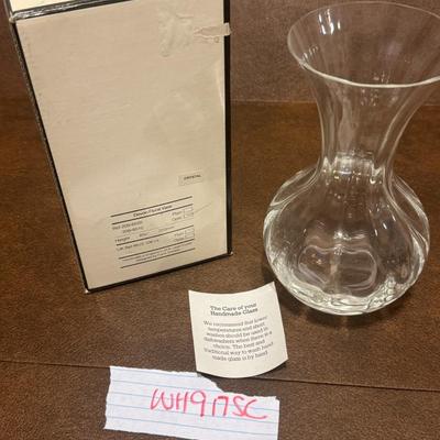 Wedgwood Cut Crystal Vase In Box