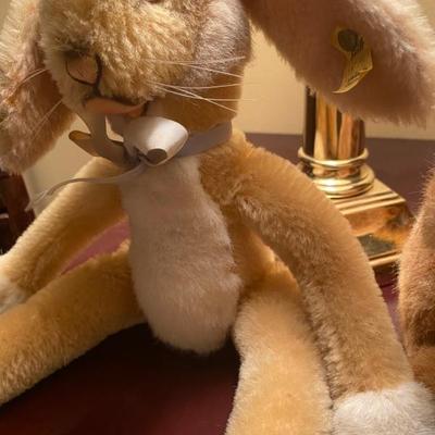 Vintage Steiff Wool Floppy Rabbit Button in Ear