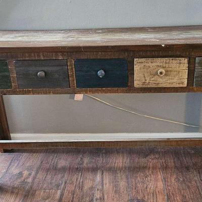 Rustic Farmhouse Wood Console Table
