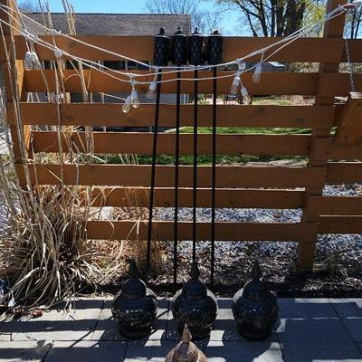 Outdoor Lighting: Tiki Torches, String Lights, Lanterns and Chair Cushions