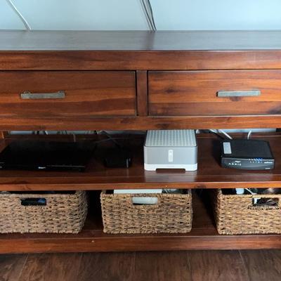 Wooden TV Console Table 