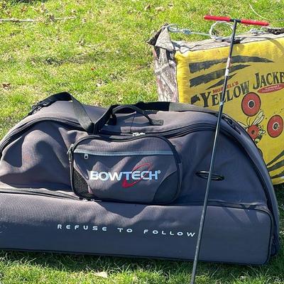 BOWTECH Crossbow - Lefty With MORRELL’s Yellow Jacket Target & Now buddy Bow Stand