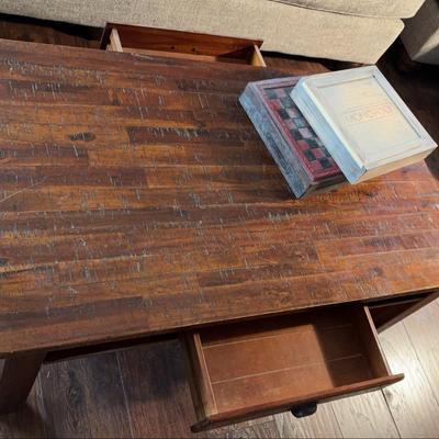 Wood Coffee Table And End Table 