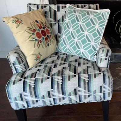 Ellen Accent Chair from Jonathan Louis with pillows