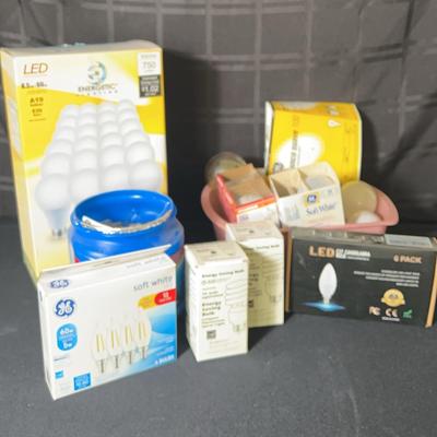Mystery Collection Of Light Bulbs (LED, Candelabra, Energy Saving, Flood Light & More