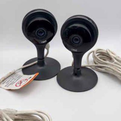 (2) Magnetic Nest Cameras With Cords
