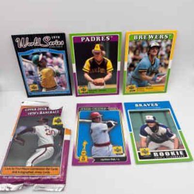 (5) Upper Deck 1970s Baseball Cards With Wrap
