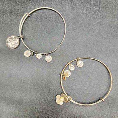 (2) Alex and Ani Bracelets with Charms
