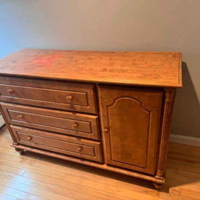 Three Drawer With A Cupboard Dresser
