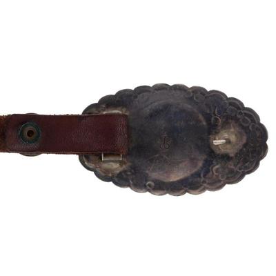 US Silver Liberty Coin, Leather Concha Belt, Greg Smith, Taos Pueblo