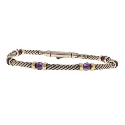 Amethyst, Sterling Silver Station Bracelet, David Yurman