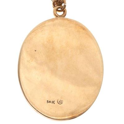 Jade, 14k Yellow Gold Necklace