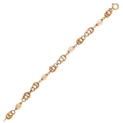 Cultured Pearl, 14k Rose Gold Bracelet