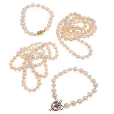 Collection of Freshwater Cultured Pearl Necklaces and Bracelets