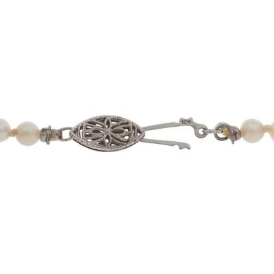 Cultured Pearl, 10k White Gold Necklace