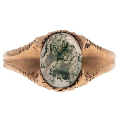 Victorian Agate, 10k Rose Gold Ring