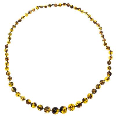 Graduated Amber Bead Necklace