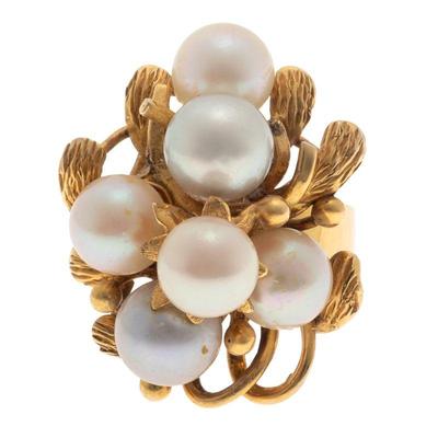 Cultured Pearl, 14k Yellow Gold Ring