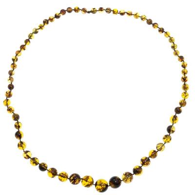 Graduated Amber Bead Necklace