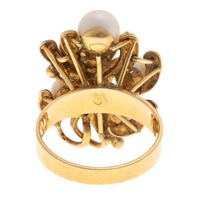 Cultured Pearl, 14k Yellow Gold Ring