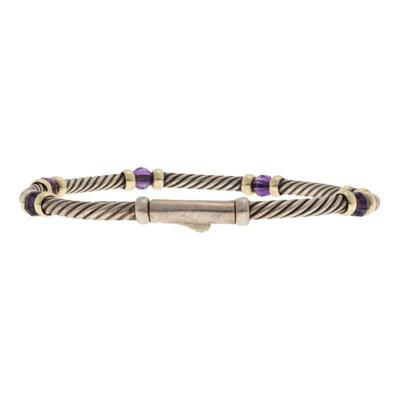 Amethyst, Sterling Silver Station Bracelet, David Yurman