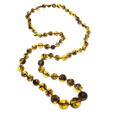 Graduated Amber Bead Necklace