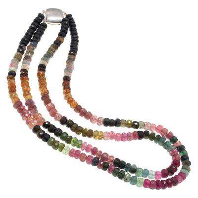 Tourmaline, Sterling Silver Necklace